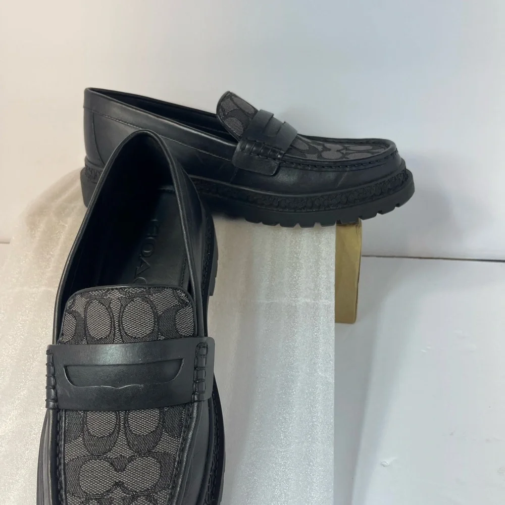 Coach Black and Gray Loafers for Men - Picture 10 of 16